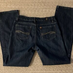 Aura from the Women at Wrangler Dark Blue Flare Jeans